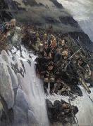Vasily Surikov March of Suvorov through the Alps France oil painting artist